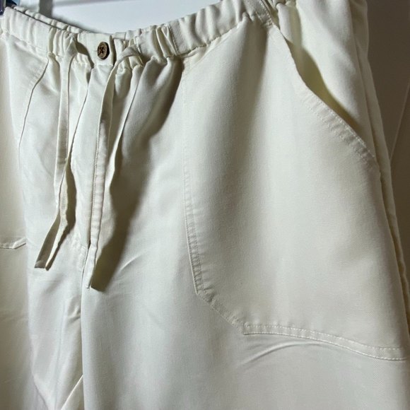 Caribbean Joe Tropical Top Pants Set Size L Green Ivory - Picture 8 of 10